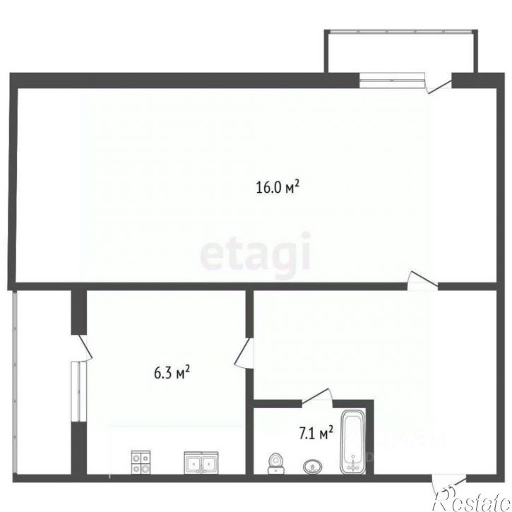 1-комн квартира Долинный пер, 15,  д. 15