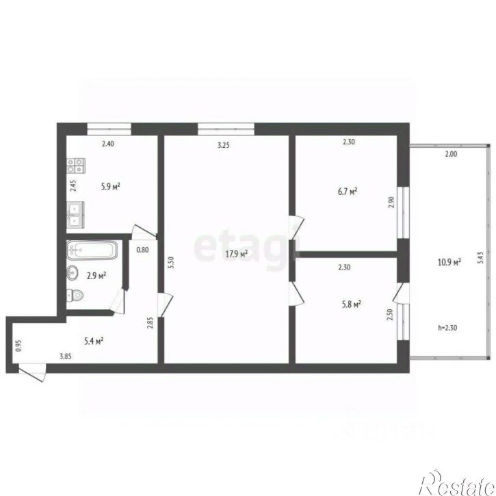 3-комн квартира ул Киевская, 10,  д. 10