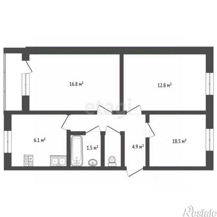 3-комн квартира ул Дружбы, 34,  д. 34