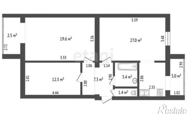 3-комн квартира ул Чкалова, 113Б,  д. 113Б