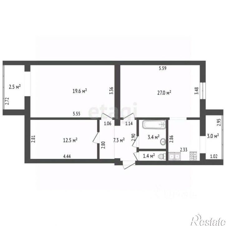 3-комн квартира ул Чкалова, 113Б,  д. 113Б