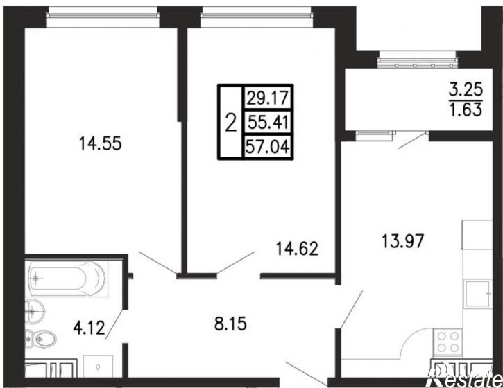 2-комн квартира в новом доме Георгия Десюка ул., д.5