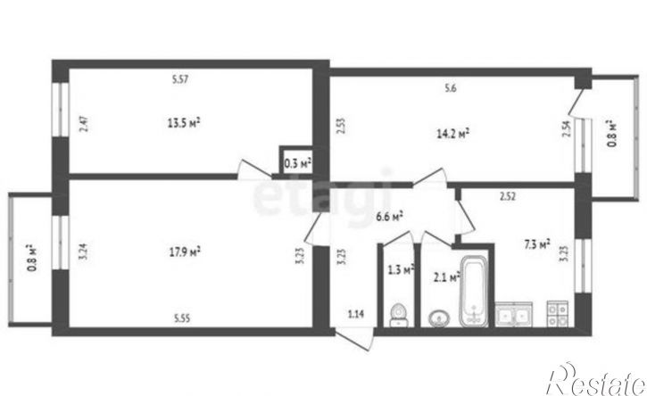 3-комн квартира Феодосия, Крымская улица, 82А