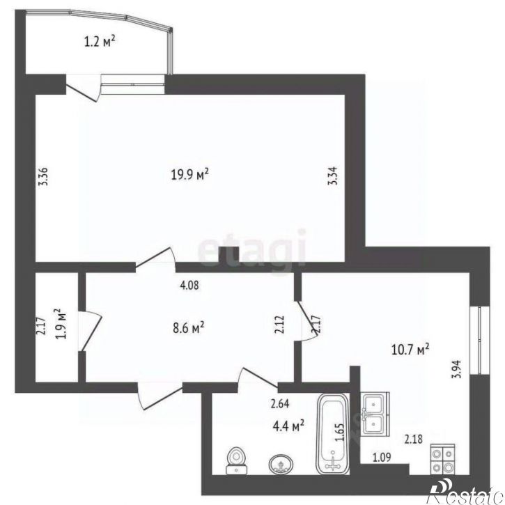 1-комн квартира Симферопольское шоссе, 28,  д. 28