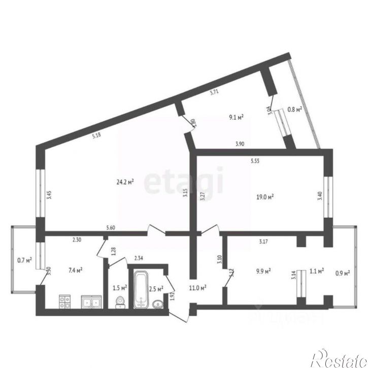 4-комн квартира б-р Старшинова, 25,  д. 25