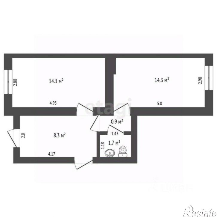 2-комн квартира Адмиральский б-р, 8,  д. 8