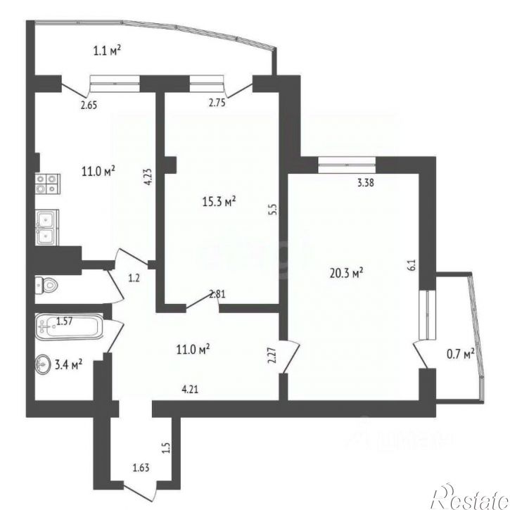 2-комн квартира Симферопольское шоссе, 28,  д. 28