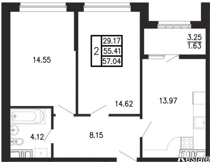 2-комн квартира в новом доме Георгия Десюка ул., д.5