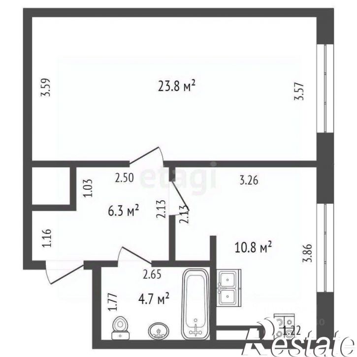 1-комн квартира Симферопольское шоссе, 24Е,  д. 24Е
