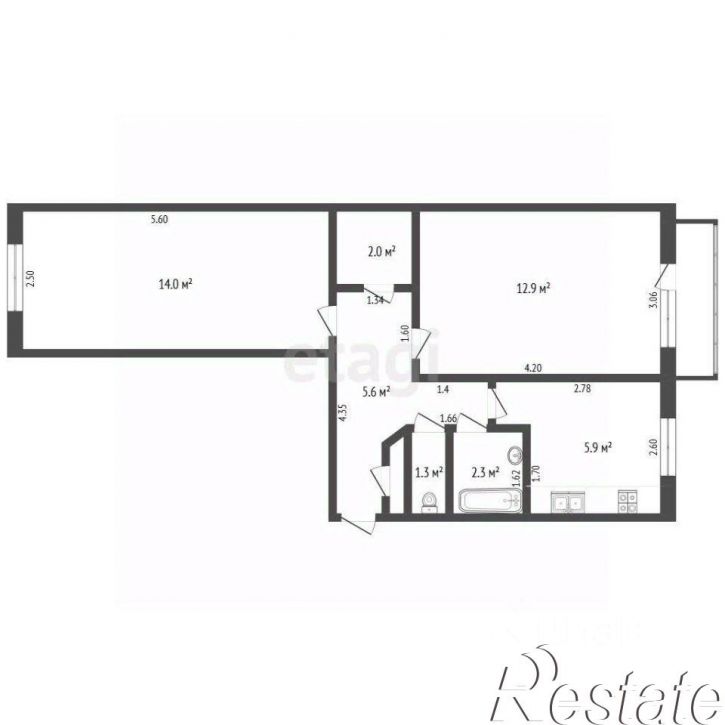 2-комн квартира Керченское шоссе, 22,  д. 22
