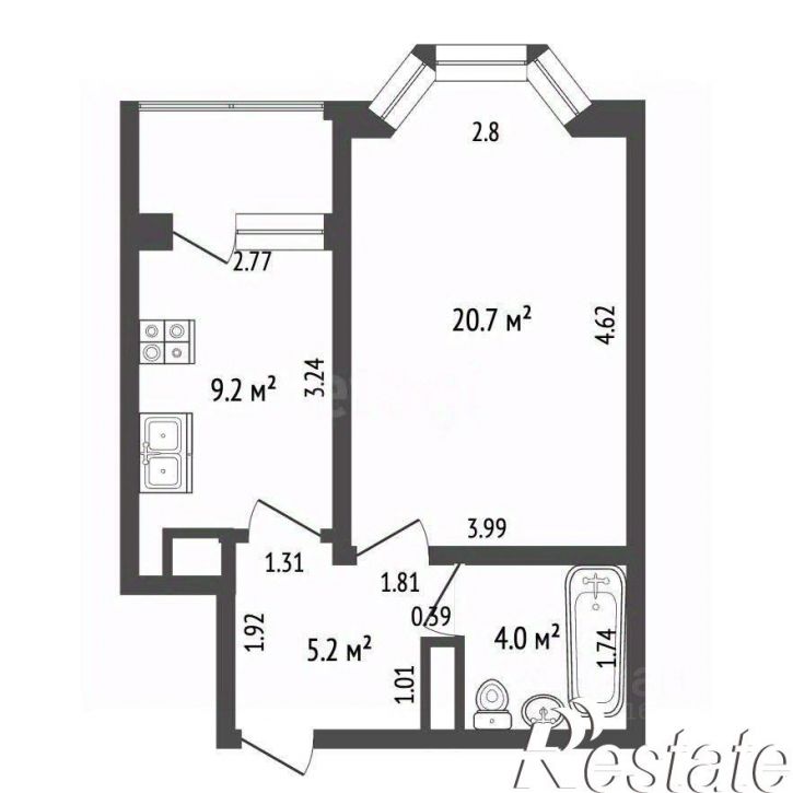 1-комн квартира Симферопольское шоссе, 11 к1,  д. 11 к1