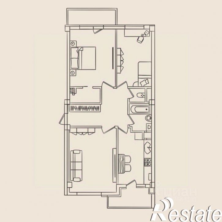 3-комн квартира в новом доме Индустриальный переулок, 4,  д. 4