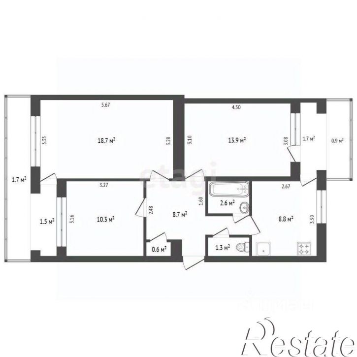 3-комн квартира Крымская улица, 29,  д. 29