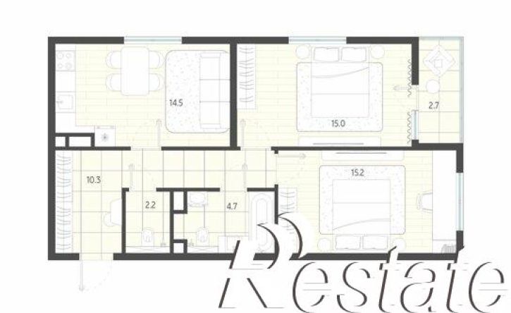 2-комн квартира в новом доме улица Челнокова, 104,  д. 104